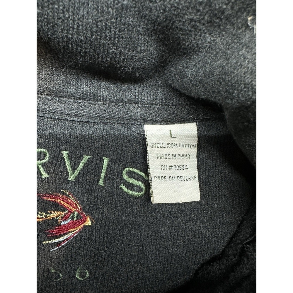 ORVIS Men's Pullover 1/4 Zip Red Grey Sweater Size Large 100% Cotton Lot of 2 - Picture 10 of 15
